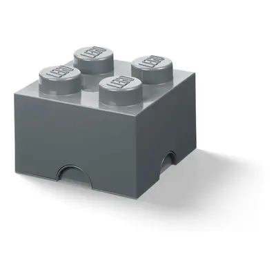 Dětský tmavě šedý úložný box LEGO® Square