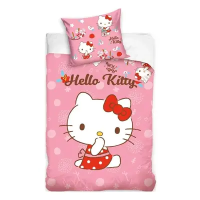 Povlečení do dětské postýlky Hello Kitty - 100% bavlna - 100 X 135 cm + 40 x 60 cm