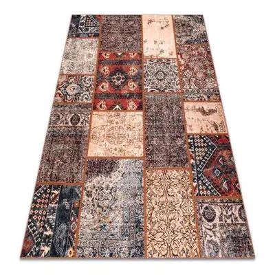 koberec ANTIKA ancient rust, moderní patchwork, řecký omyvatelný te velikost 160x220 cm | krás