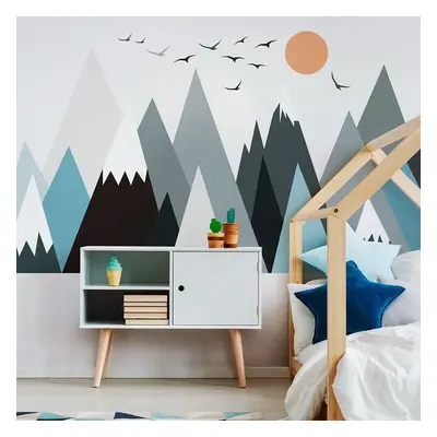 Nástěnná samolepka Ambiance Giant Kid Sticker Scandinavian Mountains Parka