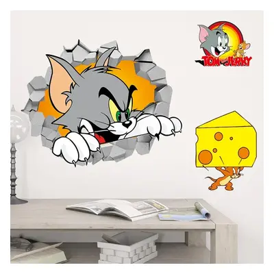 Živá Zeď Samolepka na zeď Tom a Jerry