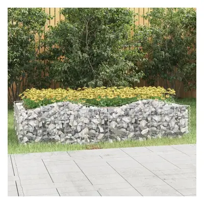 Klenutý gabion vyvýšený záhon 200x100x50 cm pozinkované železo