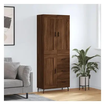 Skříň highboard hnědý dub 69,5 x 34 x 180 cm kompozitní dřevo