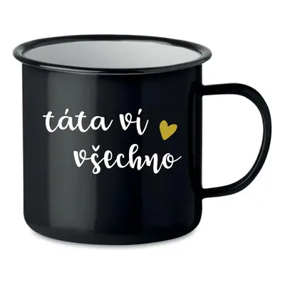 TÁTA VÍ VŠECHNO - černý plecháček 350 ml