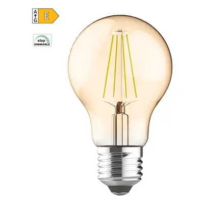 Diolamp LED Filament žárovka A60 Amber 8W/230V/E27/2700K/940Lm/360°/Step Dim