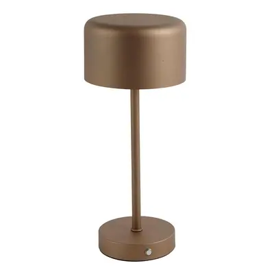 Moderní stolní lampa hnědá dobíjecí - Poppie