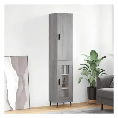 Skříň highboard šedá sonoma 34,5 x 34 x 180 cm kompozitní dřevo