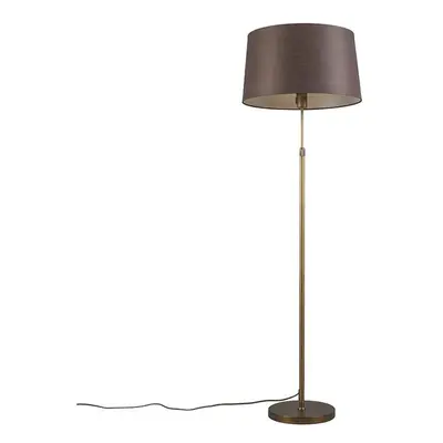 Stojací lampa bronzová s hnědým odstínem nastavitelná 45 cm - Parte