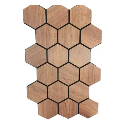 Akustický panel Hexagon LAN-605 872x579x10mm ořech