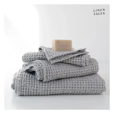 Světle šedé ručníky a osušky v sadě 3 ks Honeycomb – Linen Tales