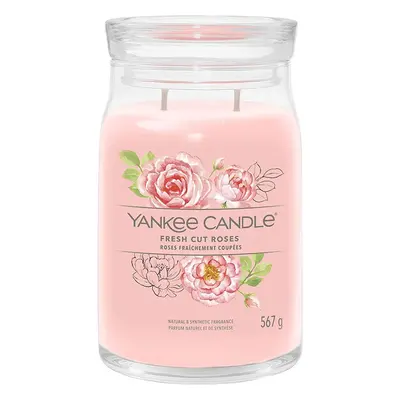 Yankee Candle vonná svíčka Signature ve skle velká Fresh Cut Roses 567g