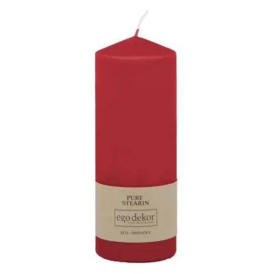 Červená svíčka Eco candles by Ego dekor Top, doba hoření 50 h