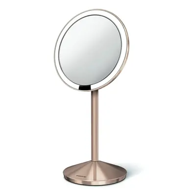 Kosmetické zrcátko Simplehuman - Sensor Tru-lux LED osvětlení, 10x zvětšení, AKU ROSE GOLD