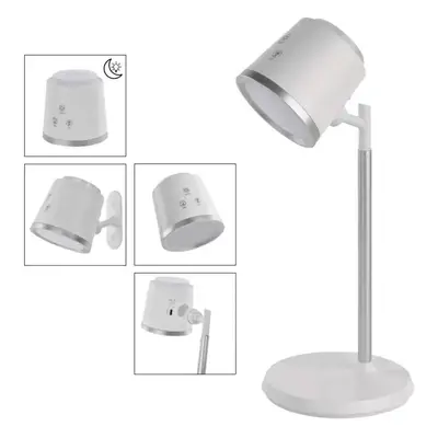 Bílá LED stolní nabíjecí magnetická lampa 4v1 6W - EMOS - LED lampičky a svítilny > Stolní LED 