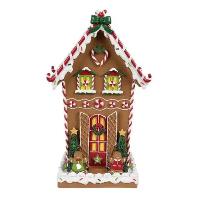 Hnědá perníková chaloupka Gingerbread House - 18*14*31 cm