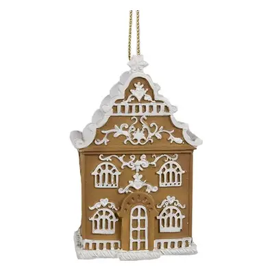 Závěsná vánoční ozdoba perníková chaloupka Gingerbread House - 6*4*9 cm