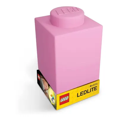 Růžové silikonové noční světýlko LEGO® Classic Brick