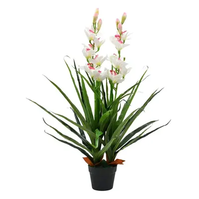 Umělá rostlina orchidej člunatec s květináčem 100 cm