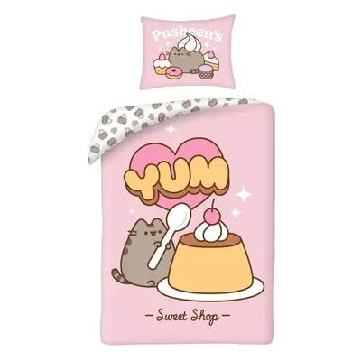 Bavlněné ložní povlečení Pusheen - motiv Sweet Shop - 100% bavlna - 70 x 90 cm + 140 x 200 cm