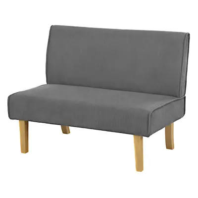 HOMCOM 2 Sitzer Sofa, Couch mit Cord-Optik, Holzbeine, Gepolsterter Polstersofa, Doppelsofa für 