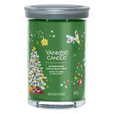 Yankee Candle vonná svíčka Signature Tumbler ve skle velká Shimmering Christmas Tree 567g