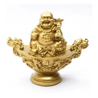 Milujeme Kameny Buddha sedící na ingotu - soška feng shui - VADA VAD182