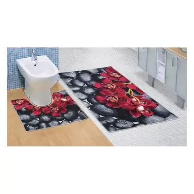 Bellatex Koupelnová předložka Orchidea 3D, 60 x 100 + 60 x 50 cm