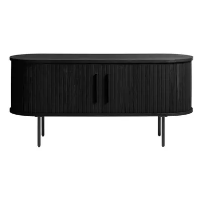 Černý TV stolek v dekoru dubu 120x56 cm Nola – Unique Furniture