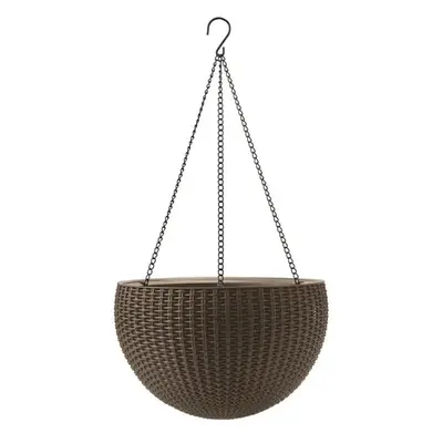 KETER Závěsný květináč - HANGING SPHERE, Ø 35 cm Barva: hnědá