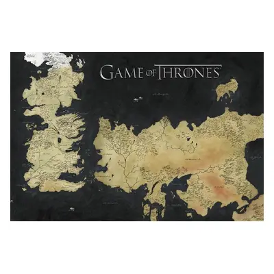 Umělecký tisk Game of Thrones - Westeros Map