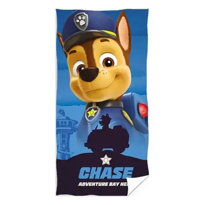 Plážová osuška Tlapková patrola - Paw Patrol - motiv Strážník Chase - 100% bavlna - 70 x 140 cm