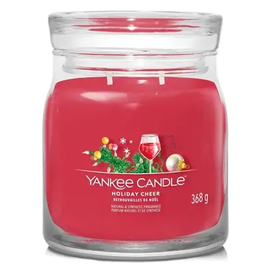 Yankee Candle vonná svíčka Signature ve skle střední Holiday Cheer 368g