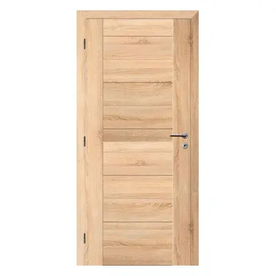 Solodoor Interiérové dveře rámové, 60 L, 650 × 1985 mm, fólie, levé, dub Mystic, plné