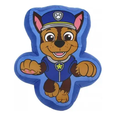 Tvarovaný 3D polštářek Tlapková patrola - Paw Patrol - Chase - 33 x 30 cm