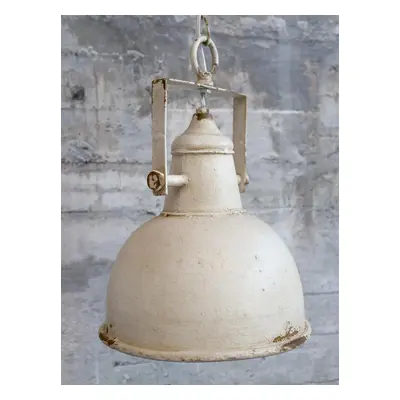 Béžové antik kovové závěsné světlo Vintage Lamp - Ø 24*36cm