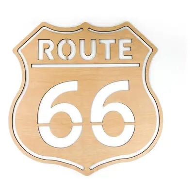 Živá Zeď Dřevěná nástěnná dekorace Route 66