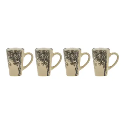 Villa Collection Hrnek na espresso se stromem Hela Brown 0,1l (set 4 ks)