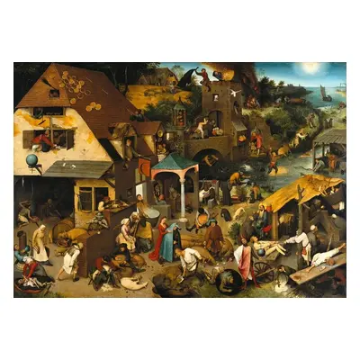 Obrazová reprodukce Netherlandish Proverbs, 1559, Pieter the Elder Bruegel