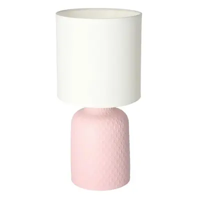 Růžová stolní lampa s textilním stínidlem (výška 32 cm) Iner – Candellux Lighting