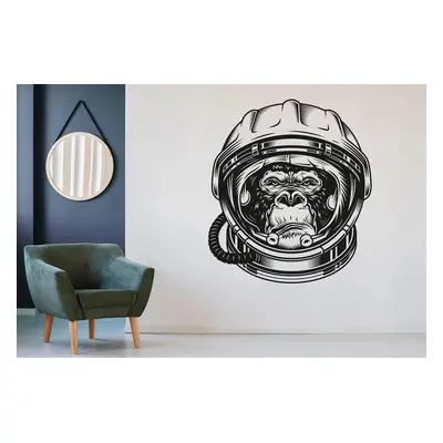 Lepy.cz Samolepka na zeď Opice, kosmonaut Velikost (šířka x výška): 70x79cm, Barevná varianta: L