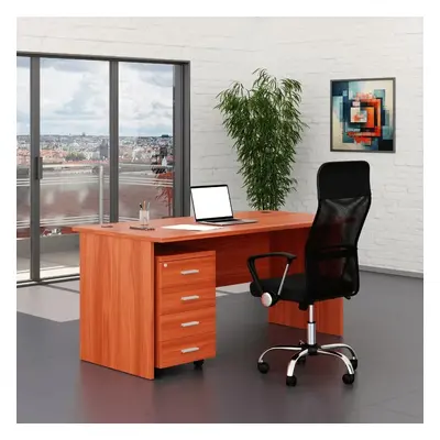 Sestava kancelářského nábytku SimpleOffice 1, 160 cm, třešeň