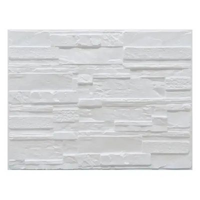 Color&Design Obkladový 3D PVC panel na zeď 440x580mm kámen štípaný bílý