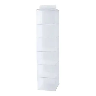 Závěsný organizér na oblečení Compactor Milky 30 x 30 x 128 cm – 6 přihrádek