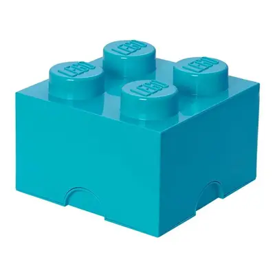 Azurově modrý úložný box čtverec LEGO®