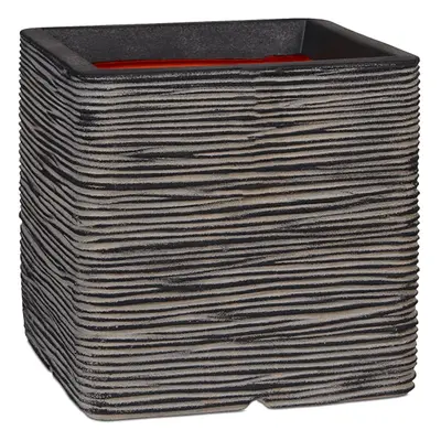 Capi Nature Rib NL Planter Square Anthracite V 40 cm / D 40 cm