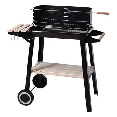 Mobilní gril s odkládacím stolkem BBQ 83 x 45 cm