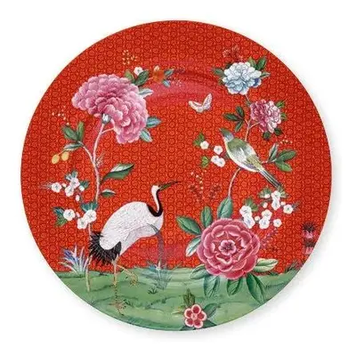 Pip Studio Blushing Birds talíř Ø32cm, červený