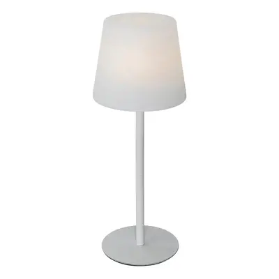 Stolní lampa bílá dobíjecí vč. LED a stmívače IP54 - Jude