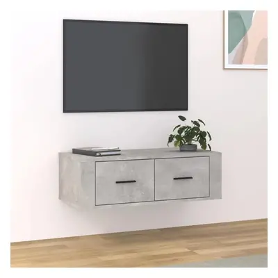 Závěsná TV skříňka betonově šedá 80x36x25 cm kompozitní dřevo