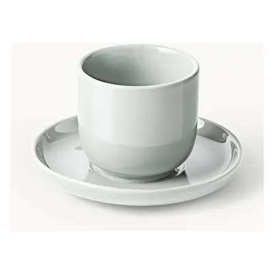 Porcelánové pohárky na espresso's podšálky Nessa, 4 ks